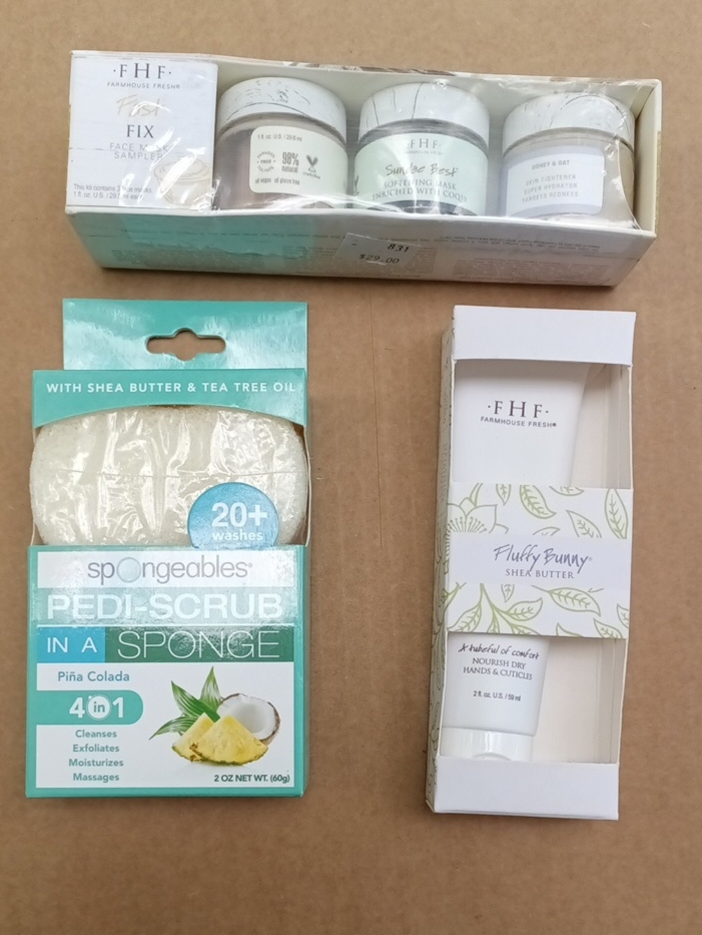 Pedicure Self Care Summer Beauty Bundle Farmhouse Fresh, Spongeables, NWT